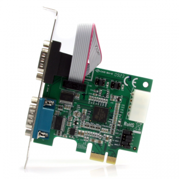 2 Port Native PCI Express RS232 Serial Adapter Card with 16950 UART