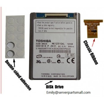 NEW 1.8" HDD CE/ZIF/PATA MK1231GAL 120GB HARD DISK DRIVE FOR IPOD CLASSIC 80G 120G 160G REPLACE MK8022GAA MK1634GAL HS081HA