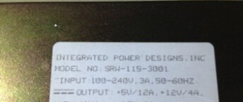 Industrial power supply for LASERMIKE 283 power supply SRW-115-3001