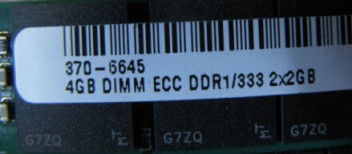Memory for Infineon 2G,DDR333,ECC  HYS72D256220GBR-6-B SUN 370-6645 well tested working 