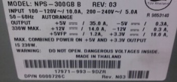 Power supply for DELL PowerEdge 2400 PE2400 NPS-300GB,0000726C well tested working 