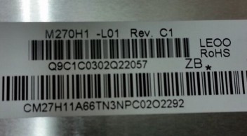   LCD Panel Display for M270H1-L01 27" 1920*1080 well tested working  