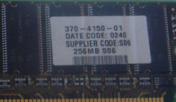 Memory for  SUN X6992A B100/B150 256M PC133 CL3 ECC 370-4150-01 well tested working 
