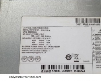 5697-2670 server Power Supply original  for HPS13-535P1A UP/N:S535E001H Well Tested Working
