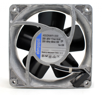 4650NWR-059 AC 230V 0.117A 0.106A 19.5W 18W 120x120x38mm Server Square Fan