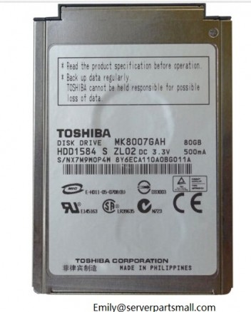 NEW MK8007GAH 80GB 1.8" Hard Drive FOR Sony VAIO VGN T TX TR R100 R200 & Dell Latitude x1