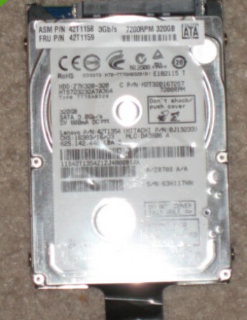 IBM 320GB 7200RPM SATA Hard Drive FRU 42T1159 42T1354 Edge e220 e220s e420 e420s refurbished