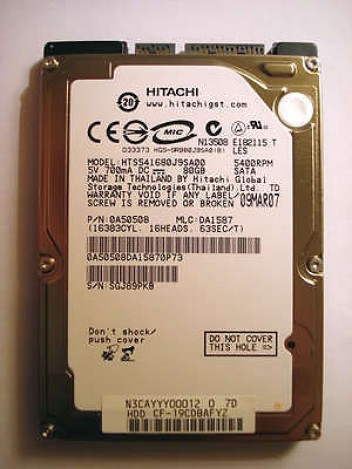 HTS541680J9SA00 0A50685 80GB 5400 RPM 8MB Cache 2.5" SATA HDD,1.5Gb/s Notebook Hard disk Drive 