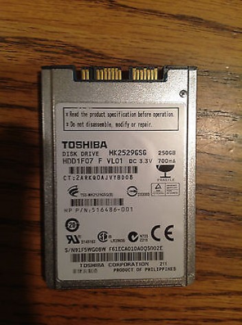 HDD MK2529GSG 250GB 1.8 inch 5400RPM Micro Sata Disk Drive 