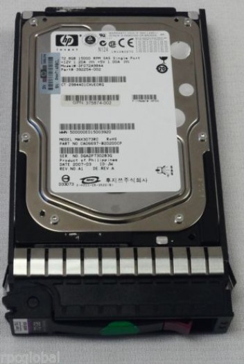 DF072A9844 392254-002 375874-005 MAX3073RC 72.8GB 15K SAS HDD With tray
